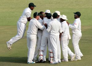 زمبابوے نے آخری ٹیسٹ گزشتہ سال ستمبر میں کھیلا تھا اور پاکستان کے خلاف یادگار فتح حاصل کی تھی (تصویر: AFP)