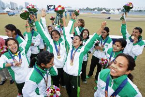 پاکستانی خواتین نے 2010ء میں جیتے گئے اعزاز کا کامیابی سے دفاع کیا (تصویر: Getty Images) 