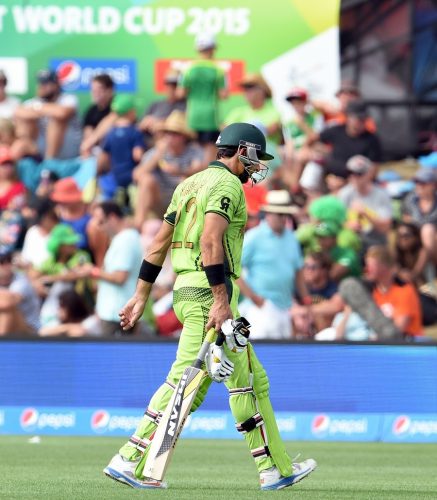 پاکستان کو عالمی کپ کی تاریخ میں تیسری 100 یا زیادہ رنز سے شکست ہوئی (تصویر: AFP) 